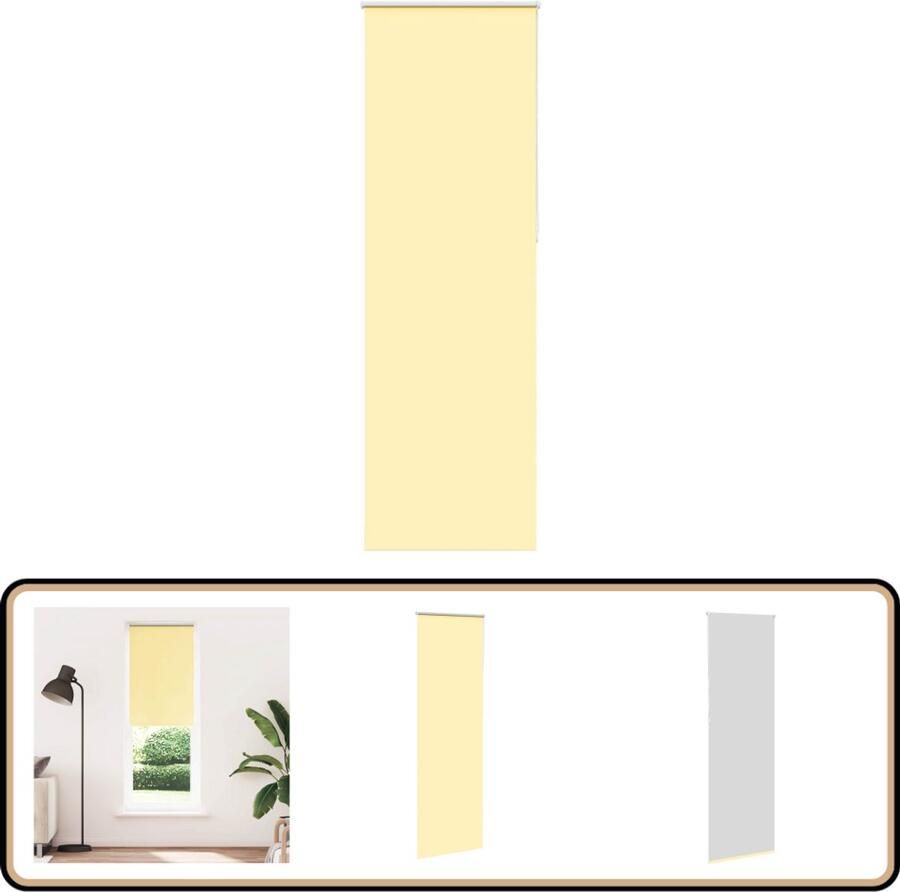 VidaXL Verduisterend Rolgordijn Geel 70x230 cm Rolgordijnen Verduisterend Gordijn Kamerscherm Privacy Lichtregeling