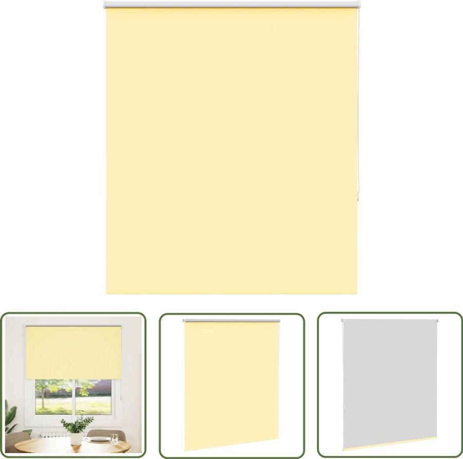 The Living Store Rolgordijn verduisterend 130x150 cm stofbreedte 126 6 cm geel Rolgordijn Verduisterend Privacy Lichtregeling Kamerscherm