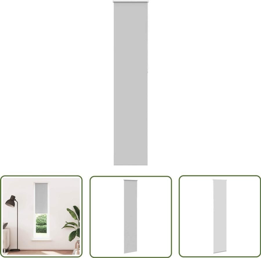 The Living Store Rolgordijn verduisterend 55x210cm stofbreedte 50 7 cm polyester Rolgordijn Verduisterend Licht Grijs Privacy Kamerscherm