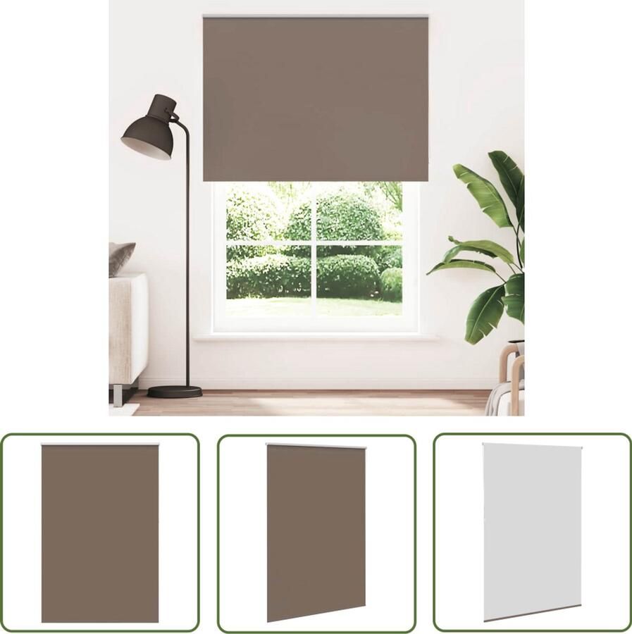 The Living Store Rolgordijn verduisterend koffie 165x210 cm stofbreedte 161 6 cm Rolgordijn Verduisterend Privacy Lichtregeling Kamerscherm