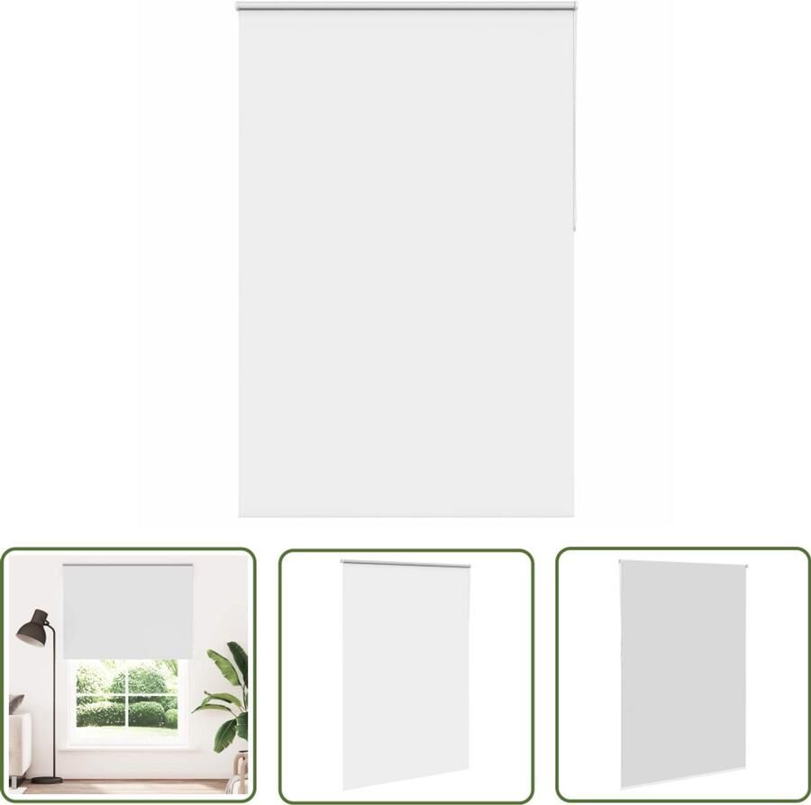 VidaXL Verduisterend Rolgordijn Wit 160x210cm Rolgordijnen Privacy Gordijnen Lichtwerende Gordijnen Kamerscherm Woonkamer Decoratie