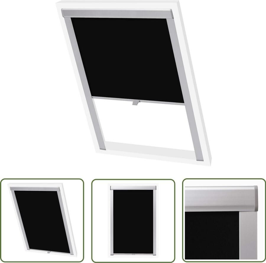 VidaXL Verduisterend Rolgordijn Zwart F06 Verduisterend Rolgoardijn Velux Blackout Zonwering Dakraamdecoratie Kamerscherm