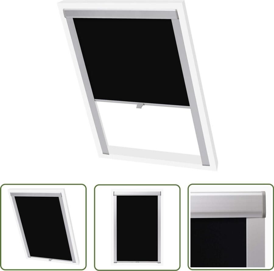 VidaXL Verduisterend Rolgordijn Zwart M06 306 Rolgordijnen Verduisterend Rolgoirdien Velux Blackout Gordijn Zonwering Kamerscherm