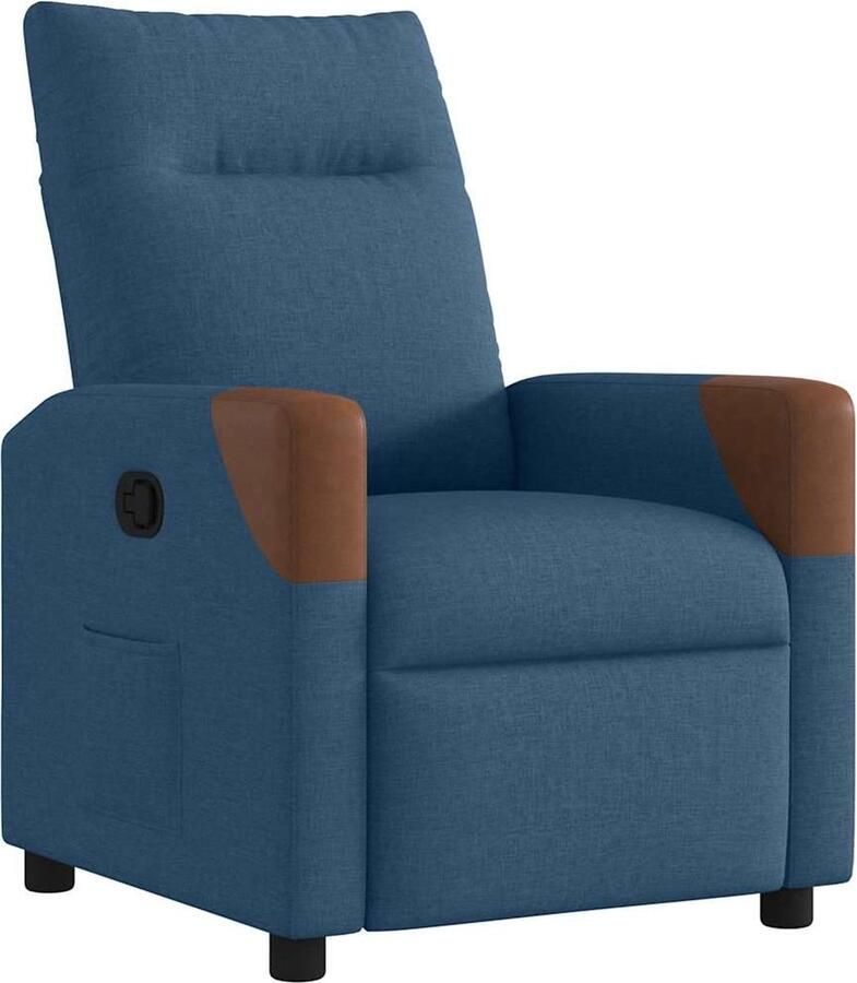 VidaXL Verstelbare Fauteuil Blauw Comfortabel Design