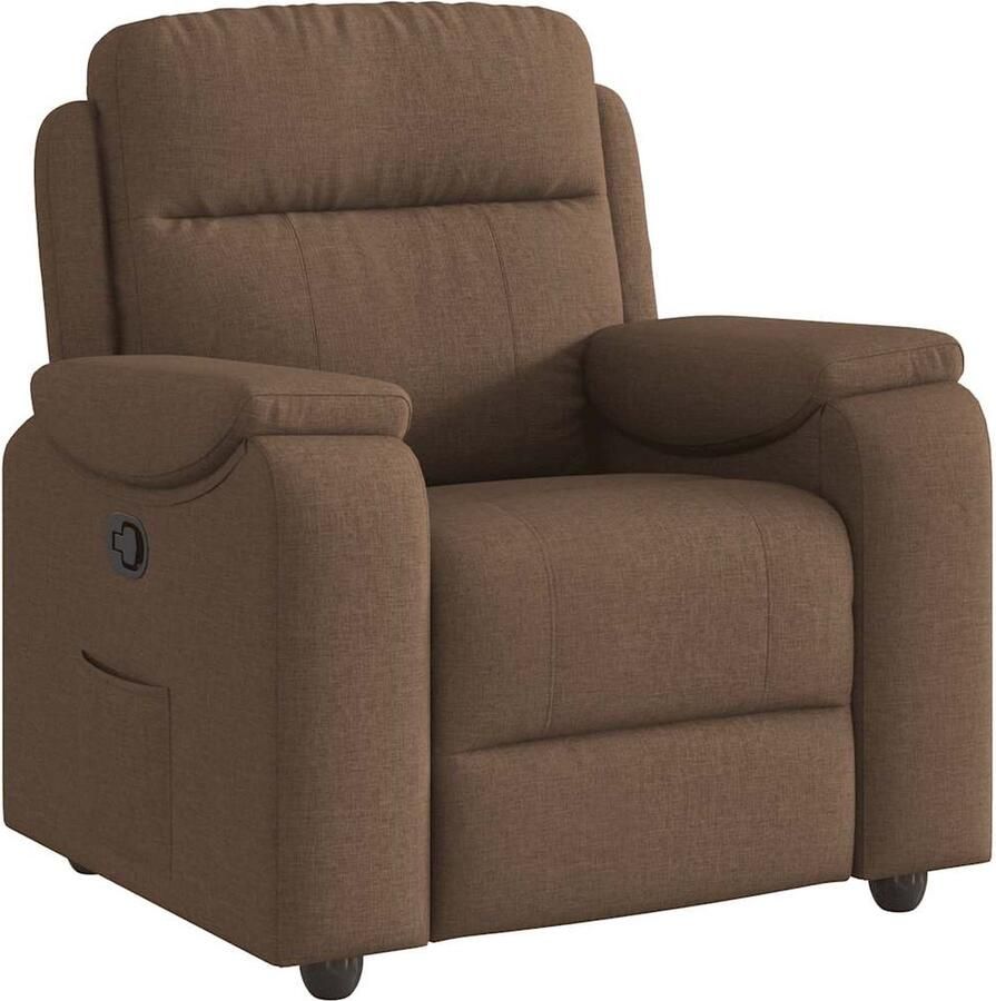 VidaXL Verstelbare Fauteuil Bruin Stof
