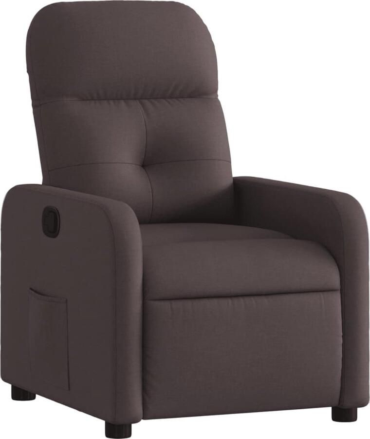 VidaXL Verstelbare Fauteuil Donkerbruin Stof