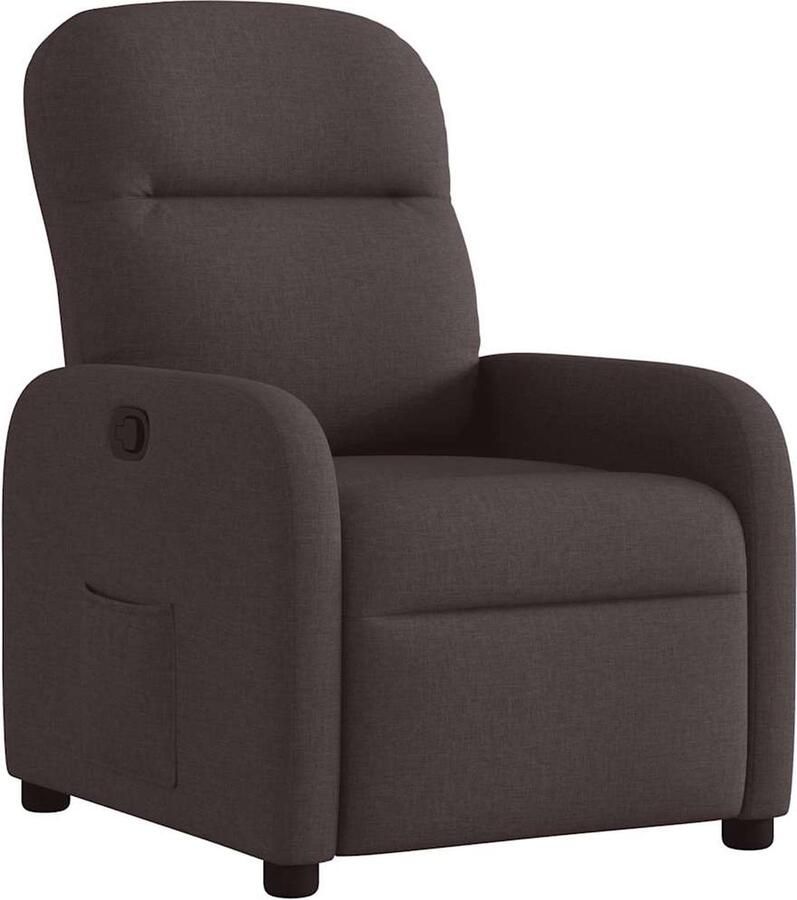 VidaXL Verstelbare Fauteuil Donkerbruin Stof