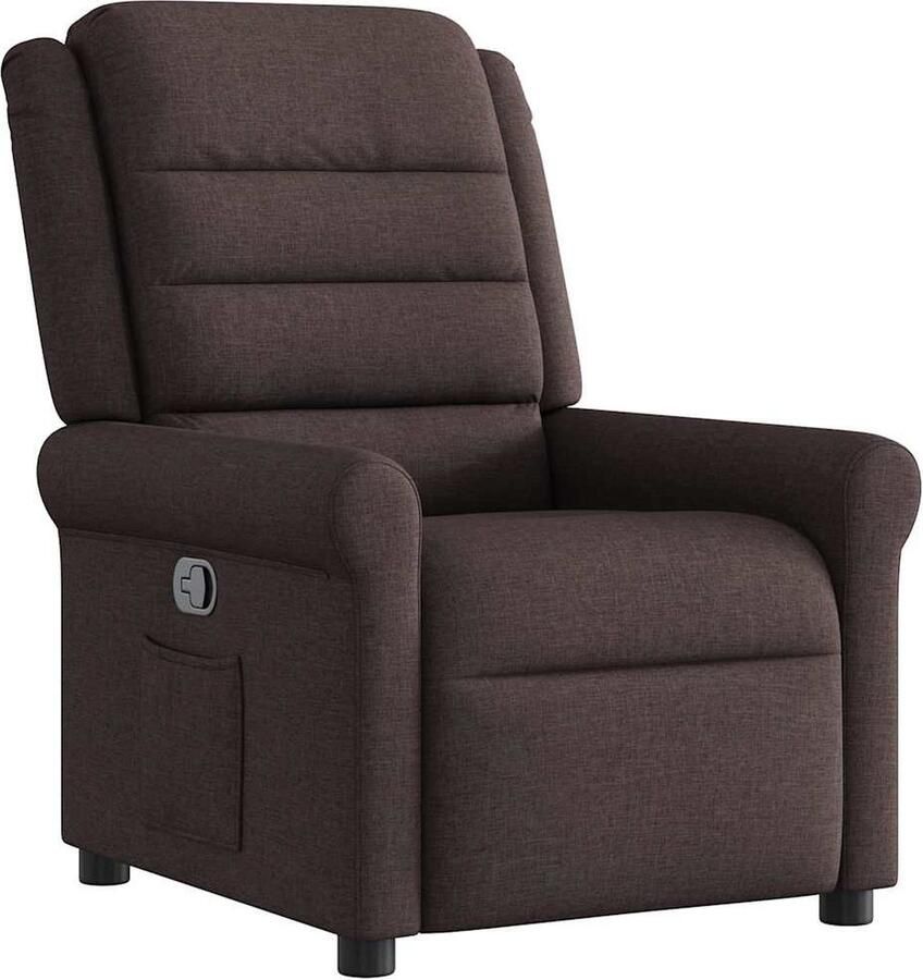 VidaXL Verstelbare Fauteuil Donkerbruin Stof