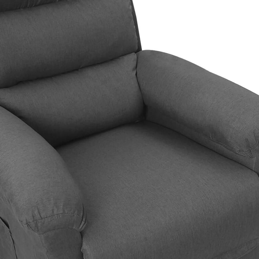 VidaXL Fauteuil Fauteuils Leunstoel Relaxfauteuil Fauteuil verstelbaar stof donkergrijs - Foto 3