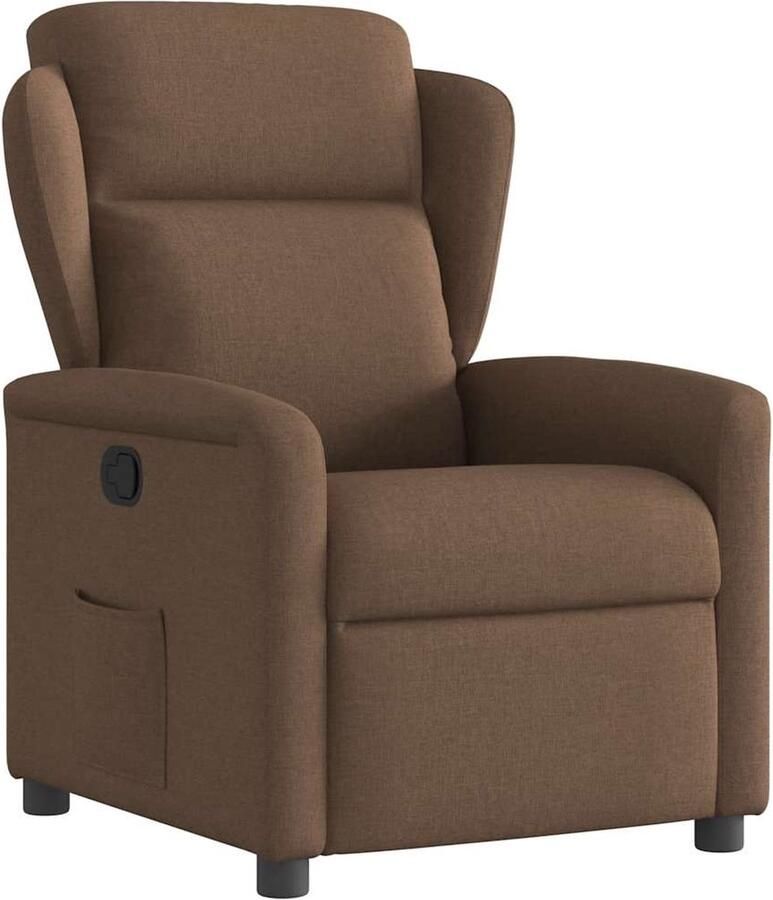 VidaXL Verstelbare Fauteuil Stof Bruin