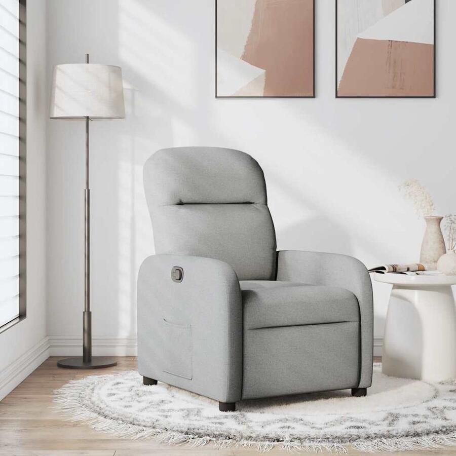 VidaXL Verstelbare Fauteuil Wolk Grijs Comfortabel - Foto 2