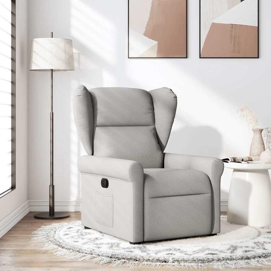 VidaXL Verstelbare Fauteuil Wolk Grijs