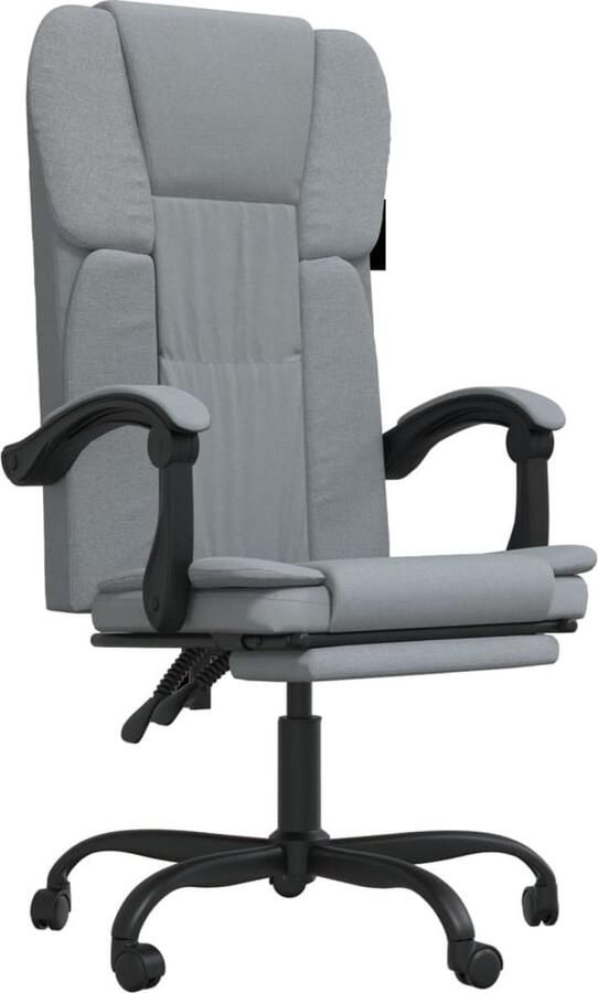 VidaXL Verstelbare Kantoorstoel Lichtgrijs Kantoorstoel Bureaustoel Ergonomische Stoel Verstelbare Stoel Grijze Stoel Computerstoelen