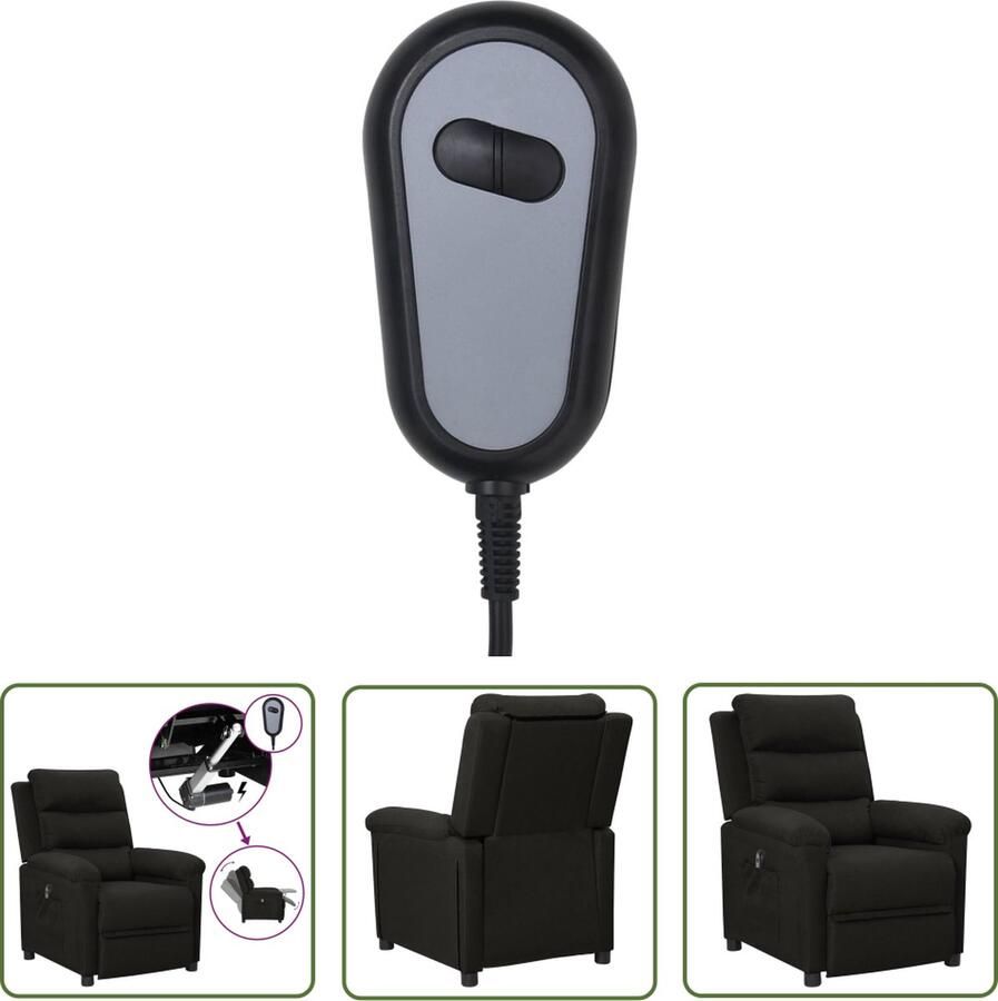 The Living Store Elektrisch Verstelbare Stoel Zwart 74 x 92 x 101.5 cm Met Elektromotor Elektrische Fauteuil Verstelbare Stoel Lounge Stoel Fauteuils Online Kopen Ergonomische Stoel - Foto 2