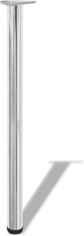 VidaXL Verstelbare tafelpoten chroom 870-880mm set van 4 Tafelpoten Chroom Verstelbare Tafelpoten Metalen Tafelpoten Kopen Salontafels Eetkamertafels Barstoelen