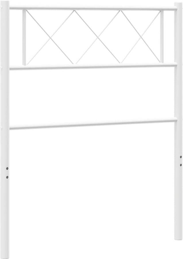 VidaXL Vervangend hoofdbord 100 cm metaal wit - Foto 9