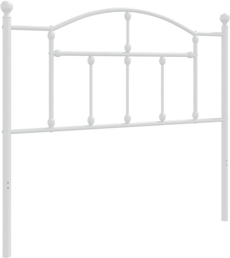 VidaXL Vervangend hoofdbord 100 cm metaal wit - Foto 7