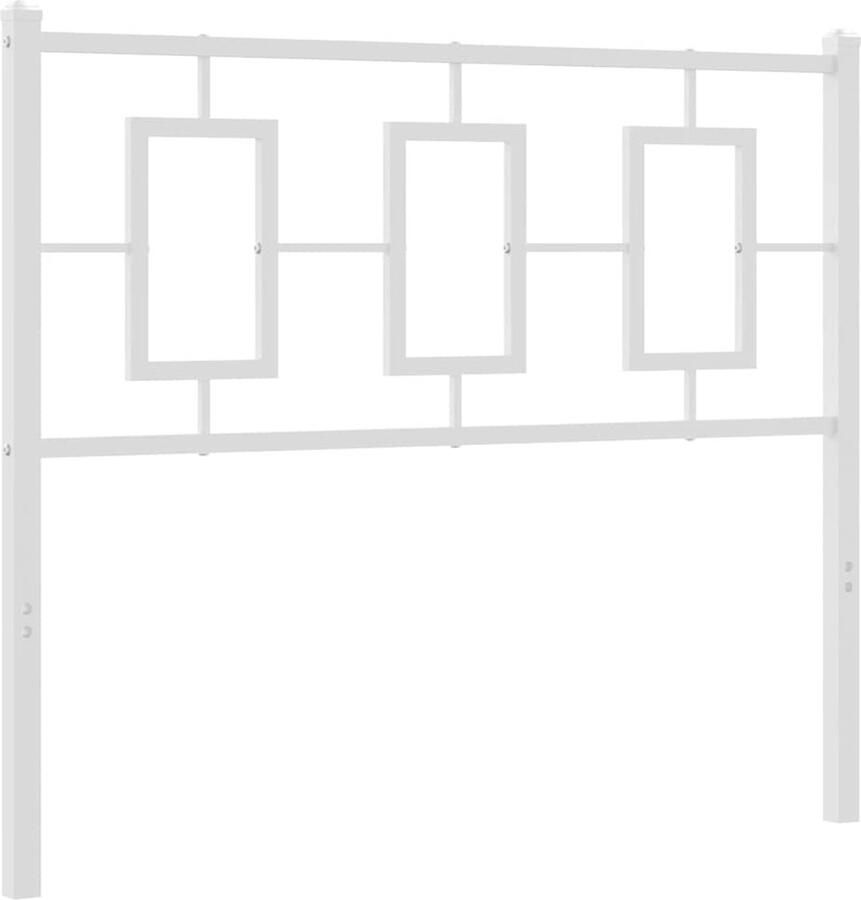 VidaXL Vervangend hoofdbord 100 cm metaal wit - Foto 2