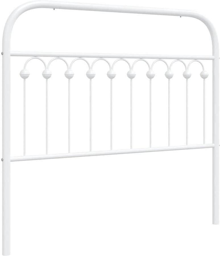 VidaXL Vervangend hoofdbord 107 cm metaal wit