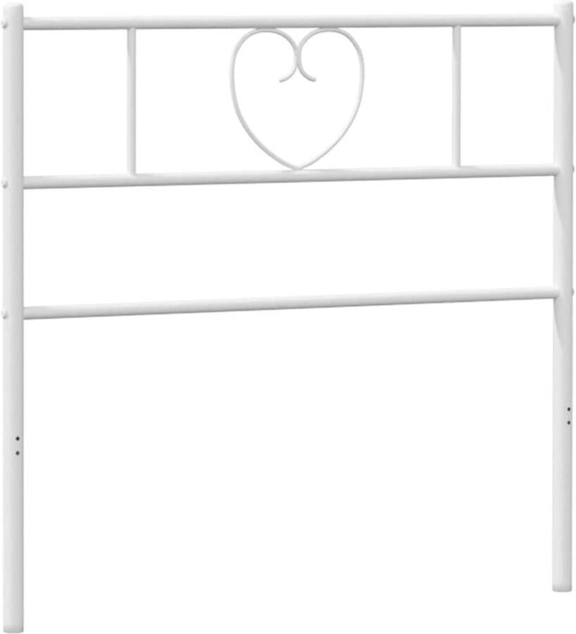 VidaXL Vervangend hoofdbord 75 cm metaal wit - Foto 14