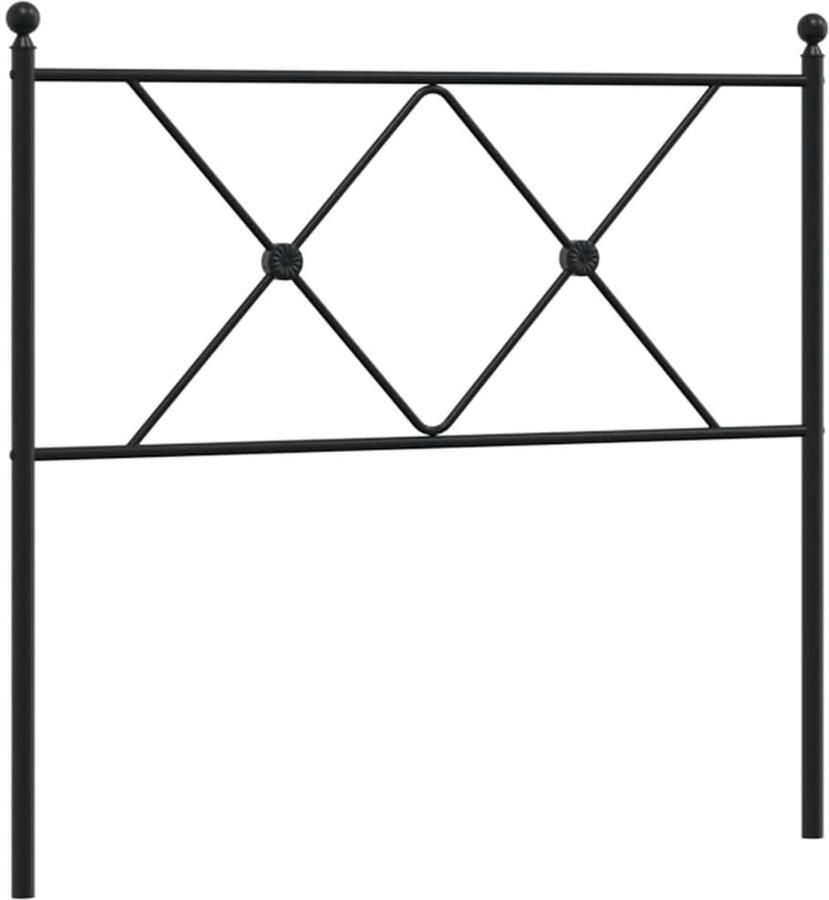 VidaXL Vervangend hoofdbord 90 cm metaal zwart - Foto 12