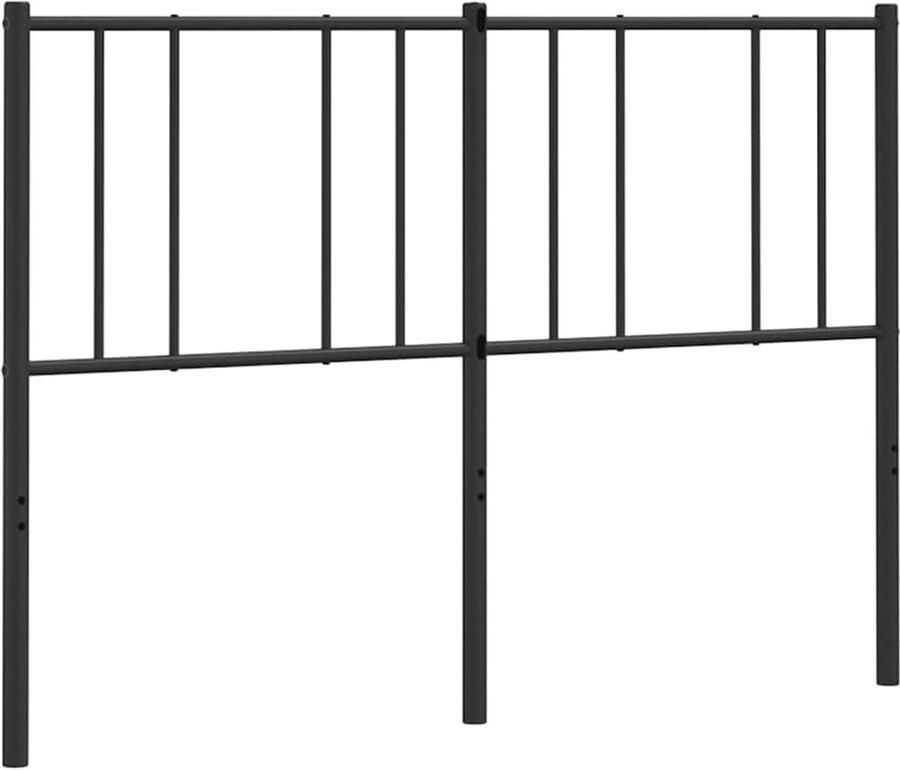 VidaXL Vervangend hoofdbord metaal zwart 140 cm - Foto 4