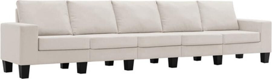 VidaXL Vijfzitsbank stof crème