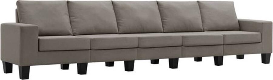 VidaXL Vijfzitsbank stof taupe