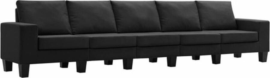 VidaXL Vijfzitsbank stof zwart