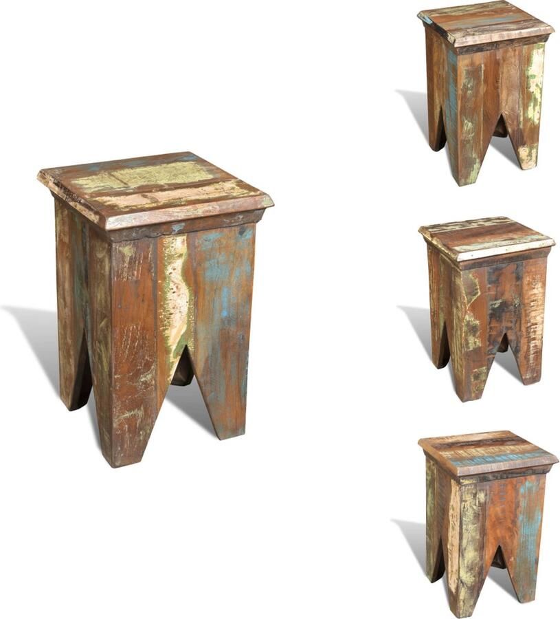 VidaXL Vintage Krukje Vintage Krukjes Krukje Krukjes Kruk massief gerecycled hout
