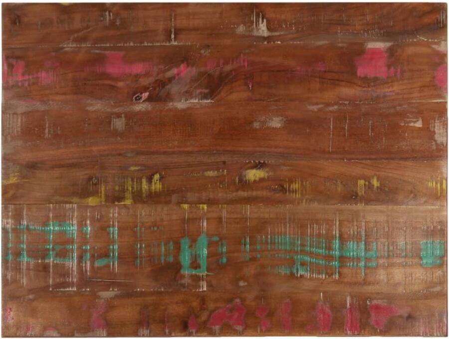 The Living Store Massief gerecycled houten tafelblad 90 x 70 x 3.8 cm Rustiek design Houten Tafelblad Vintage Tafelblad Industrieel Tafelblad Gerecycleerd Hout Rustic Tafels