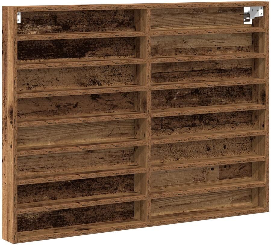 VidaXL Display Kast met plank Anders Oud Hout 100 x 8.5 x 75 cm