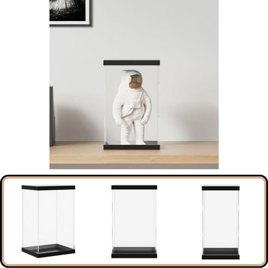 VidaXL Vitrine Transparant Acryl 22x18x35 cm Acryl Vitrine Display Case Collectie Opslag Stofdichte Vitrine Multifunctionele Vitrine