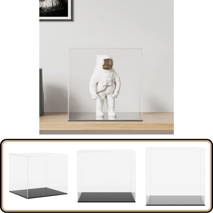VidaXL Vitrine Transparant Acryl 40x36x35 cm Acryl Vitrine Display Case Collectie Opslag Stofdichte Vitrine Multifunctionele Vitrine