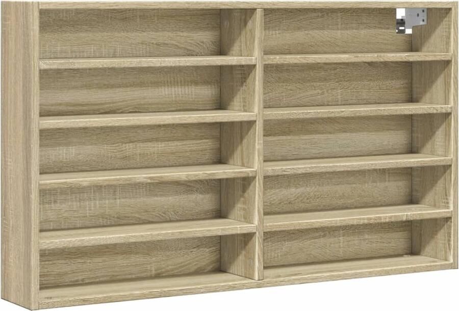 VidaXL Vitrinekast 100x15x58 cm bewerkt hout sonoma eikenkleurig