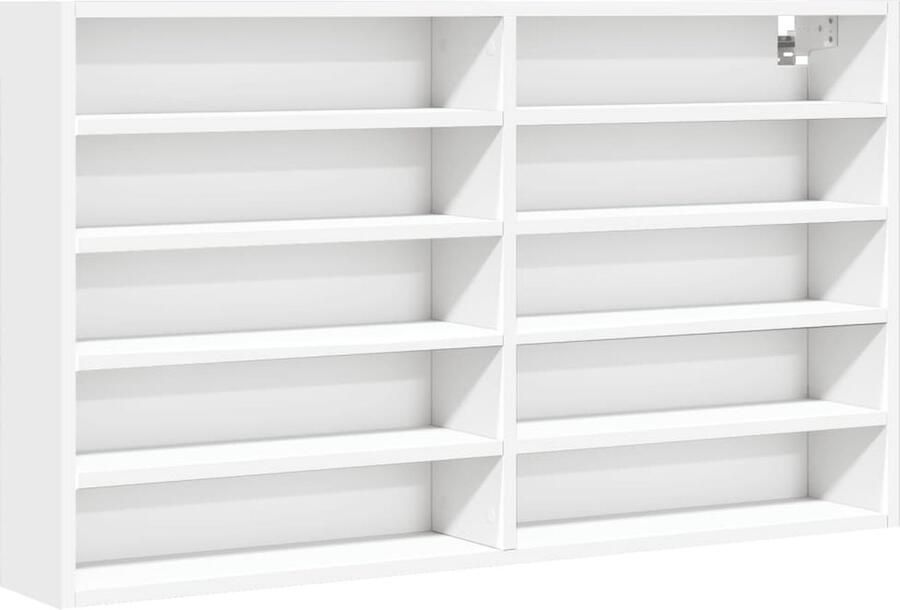 VidaXL Vitrinekast 100x15x58 cm bewerkt hout wit