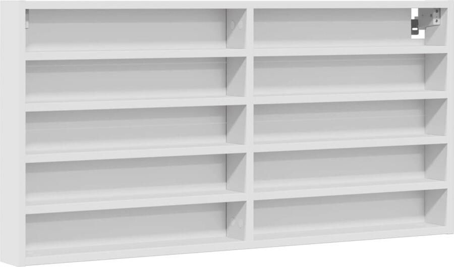VidaXL Vitrinekast 100x8 5x50 cm bewerkt hout wit