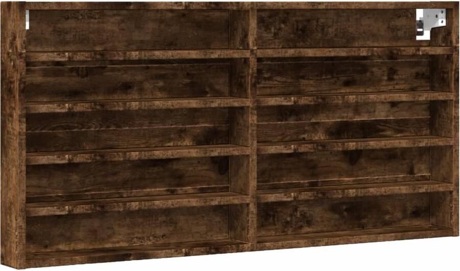 VidaXL Vitrinekast 100x8 5x50 cm bewerkt hout gerookt eikenkleurig
