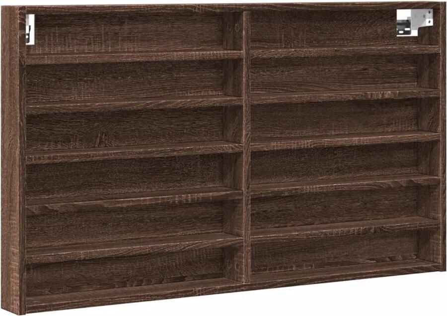 VidaXL Vitrinekast 100x8 5x58 cm bewerkt hout bruin eikenkleurig