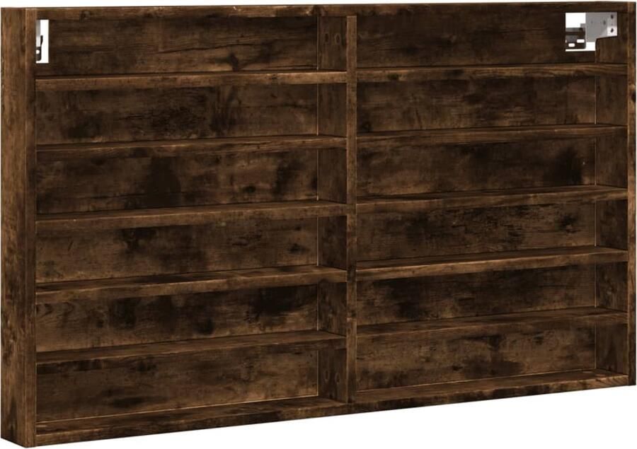 VidaXL Vitrinekast 100x8 5x58 cm bewerkt hout gerookt eikenkleurig