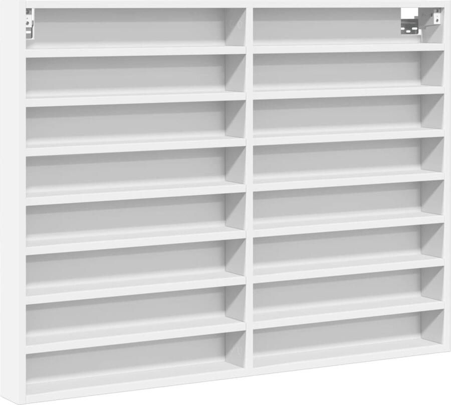 VidaXL Vitrinekast 100x8 5x75 cm bewerkt hout wit