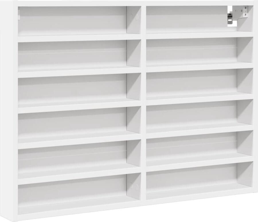 VidaXL Vitrinekast 80x8 5x58 cm bewerkt hout wit
