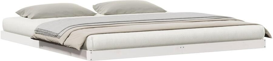 VidaXL Vloerbedframe Wit 180x220 cm Massief Grenenhout - Foto 2