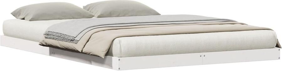 VidaXL Vloerbedframe 140x220 cm Massief Hout Grenen - Foto 2