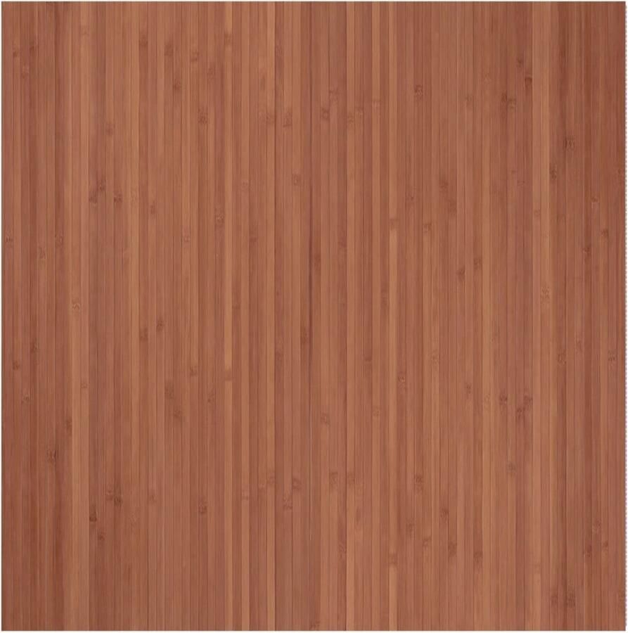 VidaXL Vloerkleden Bamboetapijt Vloerkleed rechthoekig 100x100 cm bamboe bruin Woonaccessoire Bruine Tapijt Modern Tapijt