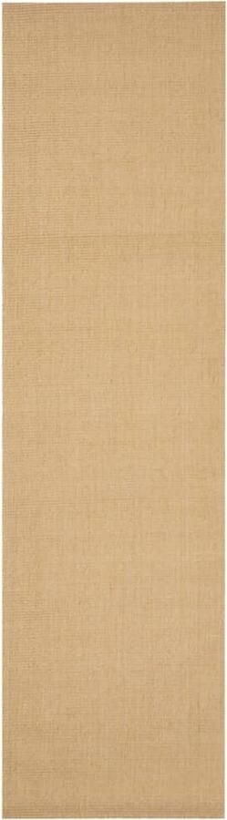 The Living Store Sisal Vloerkleed 80x300 cm 100% sisal Anti-slip Sisalfleurkleed Vloerkleden Bruin Sisalkleden Interieurdecoratie Woonkamertapijten - Foto 2