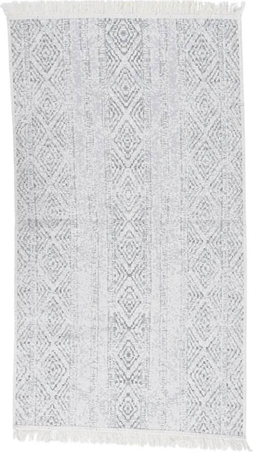 VidaXL Vloerkleed 120x180 cm Katoen Lichtgrijs Vloerkleden Tapijten Kamerdecoratie Vloertegels Huiskamer Accessoires Slaapkamer Accessoires Kinderkamer Accessoires Kantooraccessoires Grijs - Foto 2