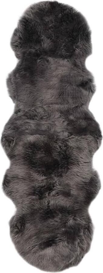 VidaXL -Vloerkleed-60x180-cm-schapenvacht-lichtgrijs