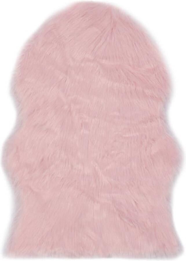 VidaXL Vloerkleed 60x90 cm kunstschapenvacht roze Tapijt Tapijten Kleed Kleden