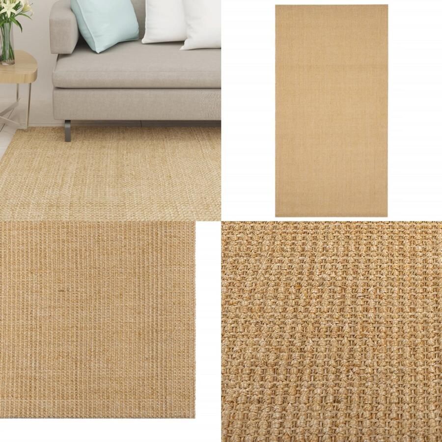 VidaXL Vloerkleed 80x150 cm natuurlijk sisal Vloerkleed Vloerkleden Kleed Tapijt